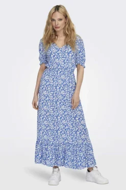 Only Vestidos E Macacoes-Vestido Comprido Manga Curta