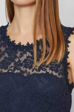 Vila Vestidos E Macacoes-Vestido Comprido Saia Tule