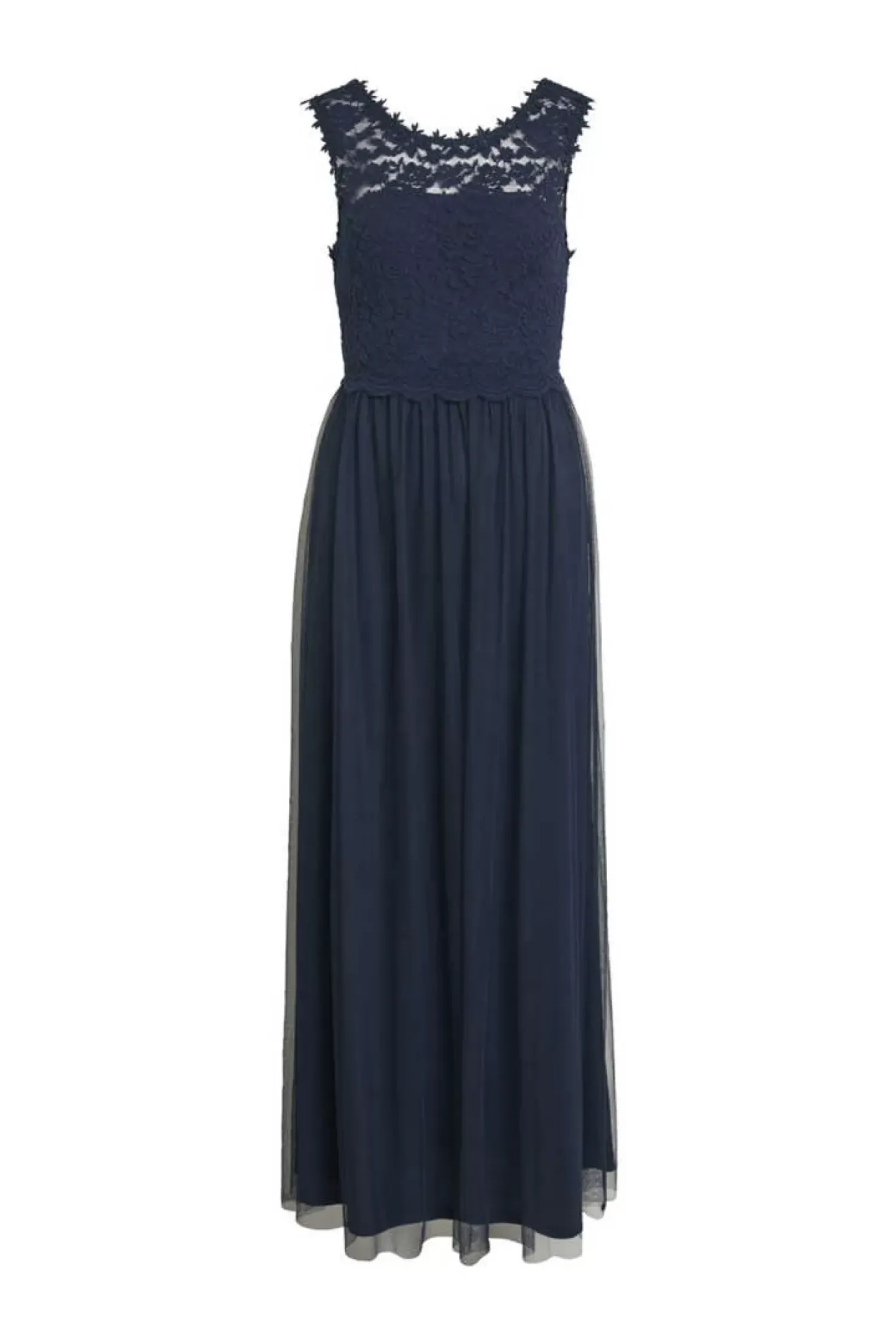 Vila Vestidos E Macacoes-Vestido Comprido Saia Tule