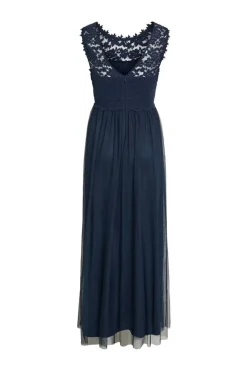 Vila Vestidos E Macacoes-Vestido Comprido Saia Tule