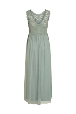 Vila Vestidos E Macacoes-Vestido Comprido Saia Tule