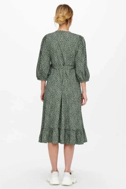 Only Vestidos E Macacoes-Vestido Cruzado Midi