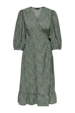 Only Vestidos E Macacoes-Vestido Cruzado Midi