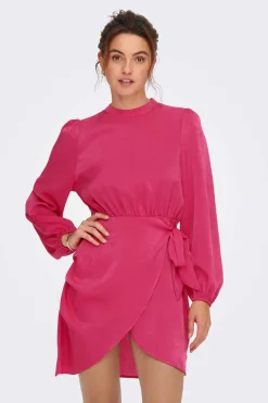 Only Vestidos E Macacoes-Vestido Curto Acetinado