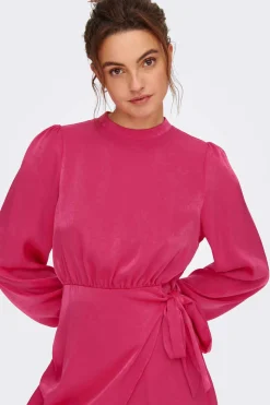 Only Vestidos E Macacoes-Vestido Curto Acetinado