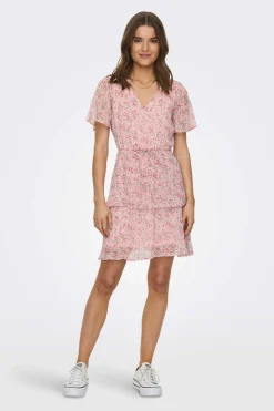 JDY Vestidos E Macacoes-Vestido Curto Com Folhos