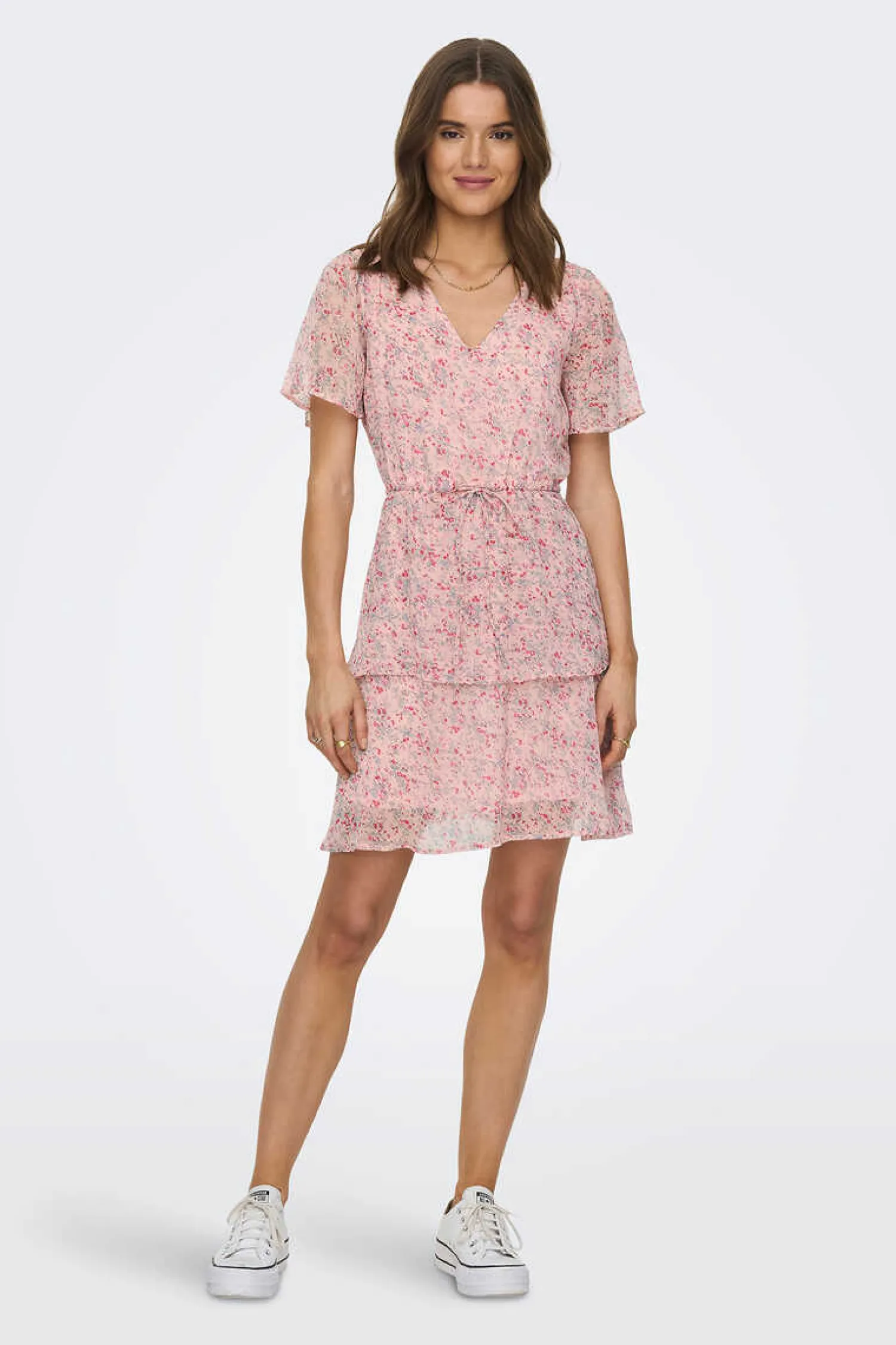 JDY Vestidos E Macacoes-Vestido Curto Com Folhos