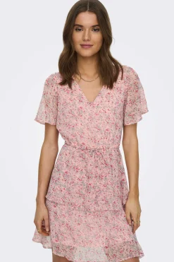 JDY Vestidos E Macacoes-Vestido Curto Com Folhos