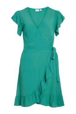 Vila Vestidos E Macacoes-Vestido Curto Com Folhos