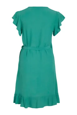 Vila Vestidos E Macacoes-Vestido Curto Com Folhos