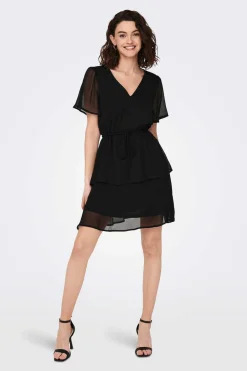 JDY Vestidos E Macacoes-Vestido Curto Com Folhos