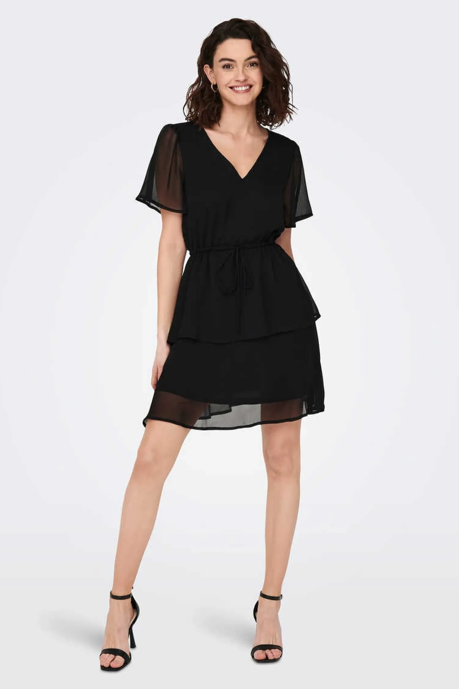 JDY Vestidos E Macacoes-Vestido Curto Com Folhos