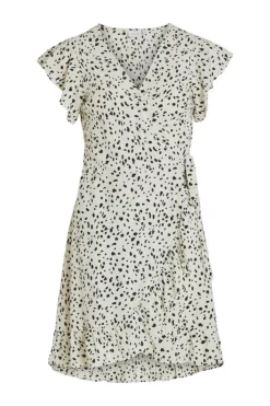 Vila Vestidos E Macacoes-Vestido Curto Com Folhos