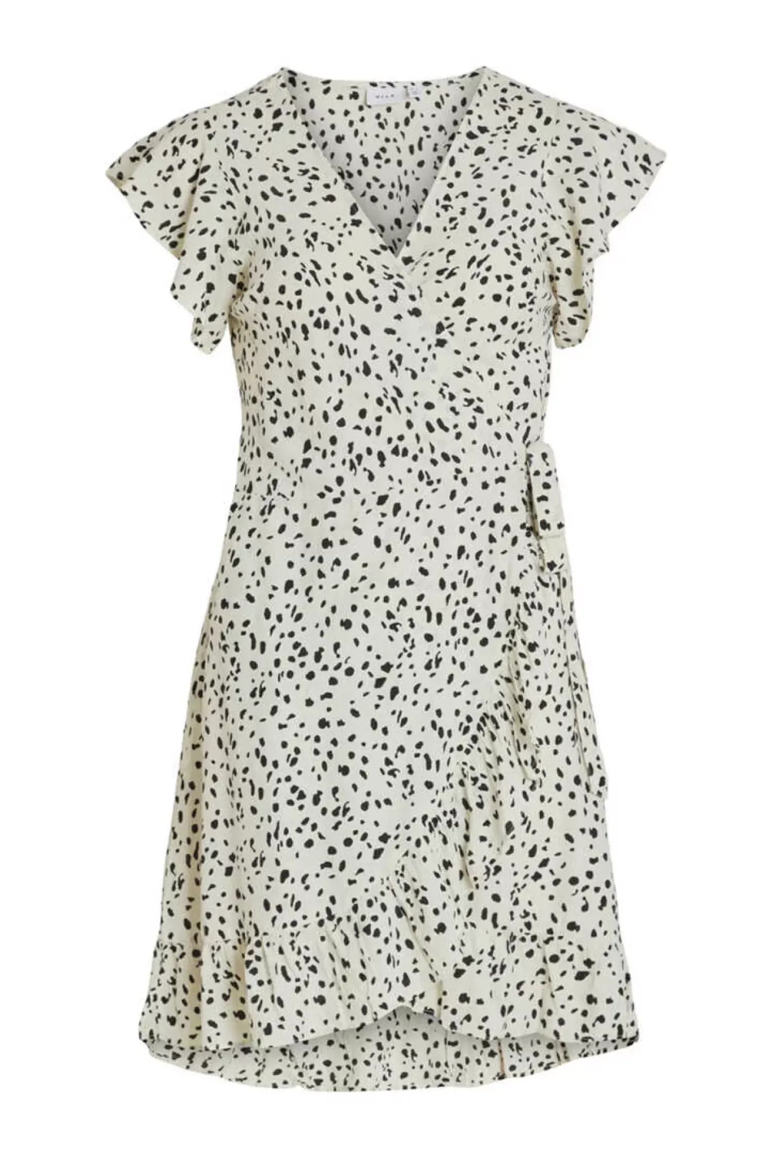 Vila Vestidos E Macacoes-Vestido Curto Com Folhos