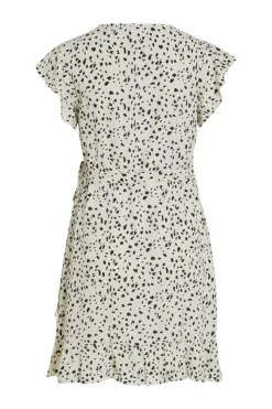 Vila Vestidos E Macacoes-Vestido Curto Com Folhos