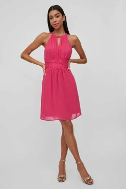 Vila Vestidos E Macacoes-Vestido Curto Com Gola Halter