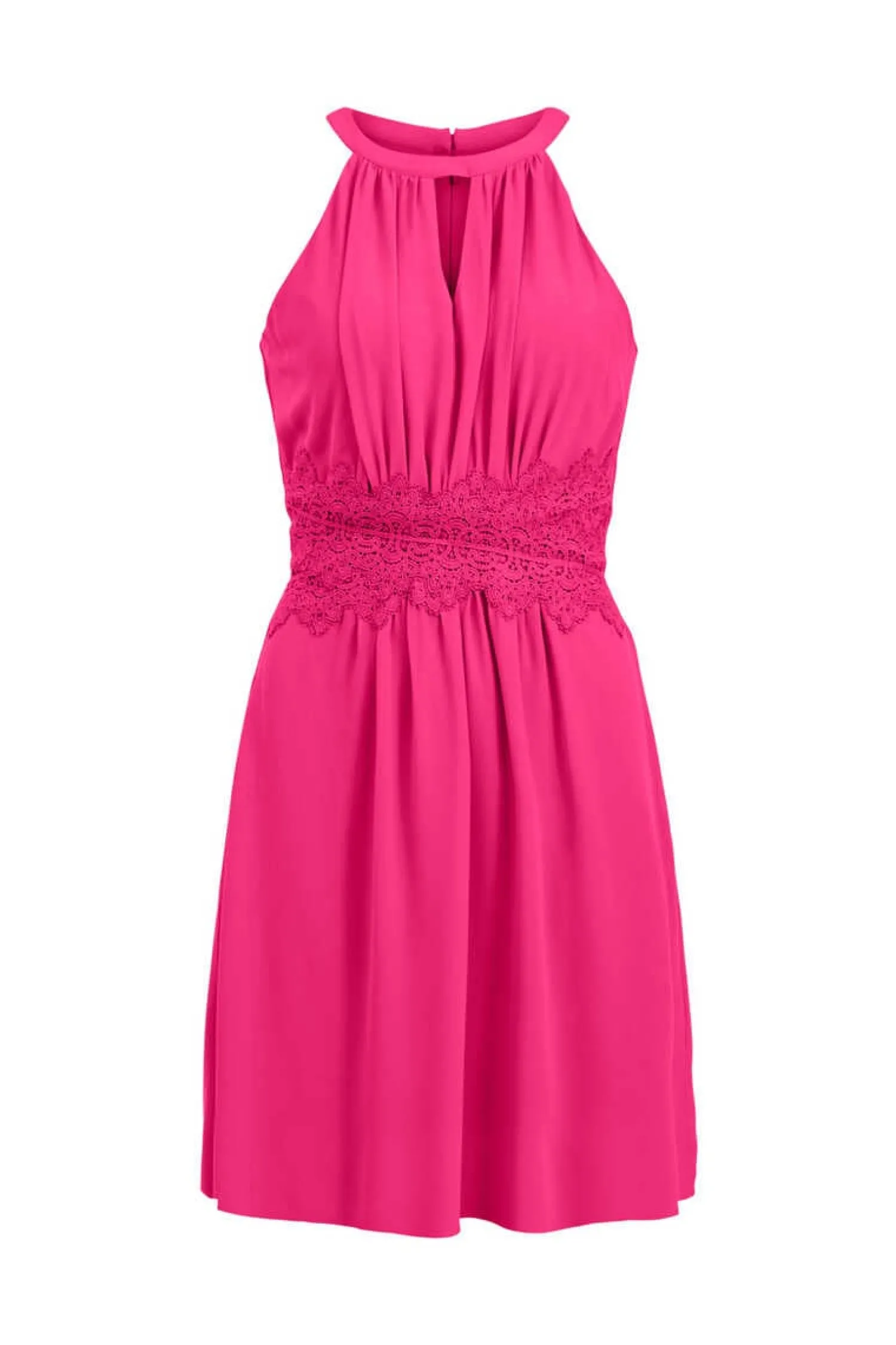 Vila Vestidos E Macacoes-Vestido Curto Com Gola Halter