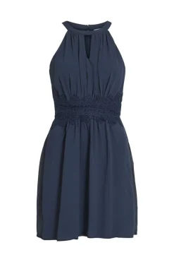 Vila Vestidos E Macacoes-Vestido Curto Com Gola Halter