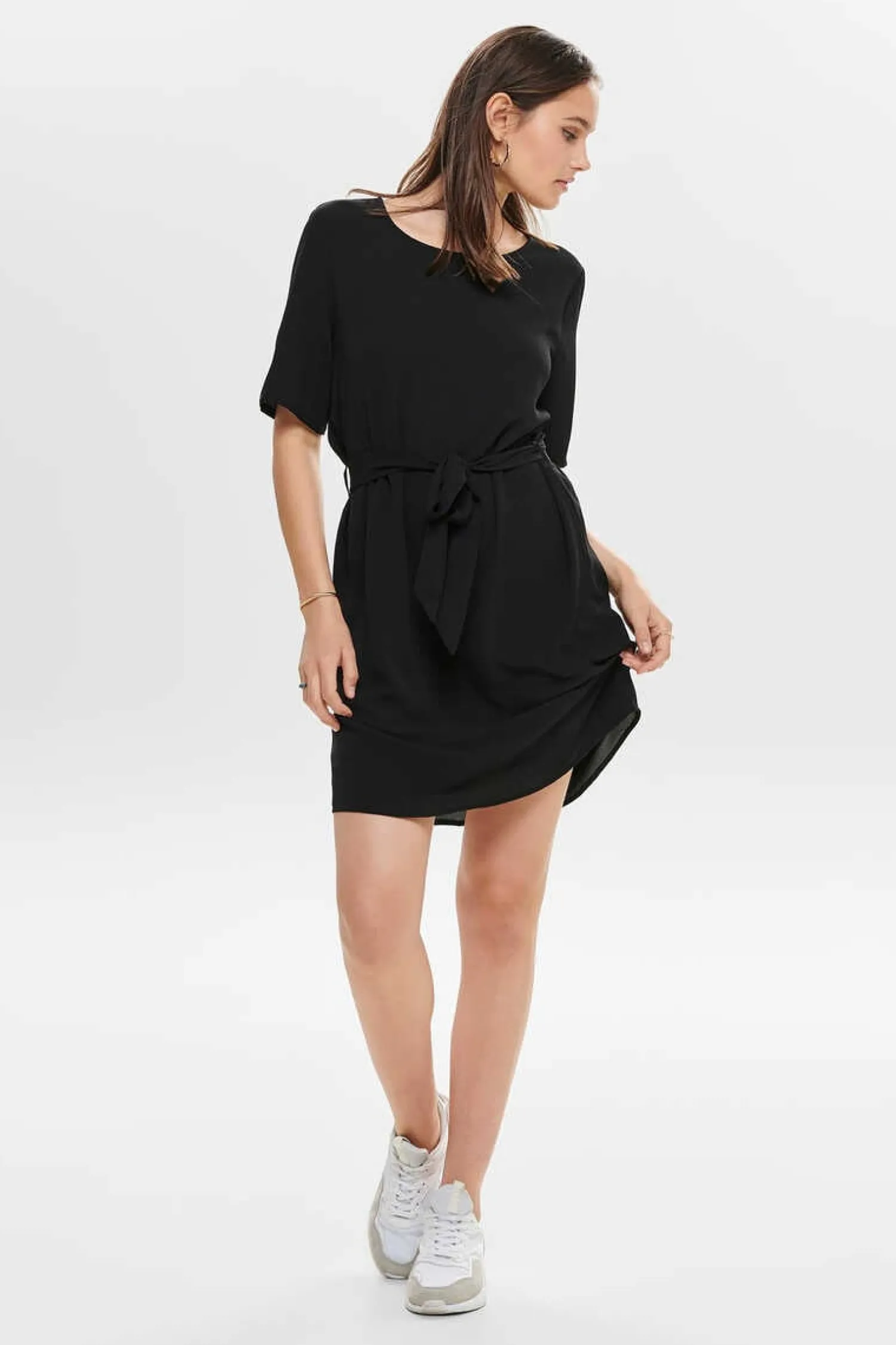 JDY Vestidos E Macacoes-Vestido Curto De Manga 2/4 E Decote Redondo