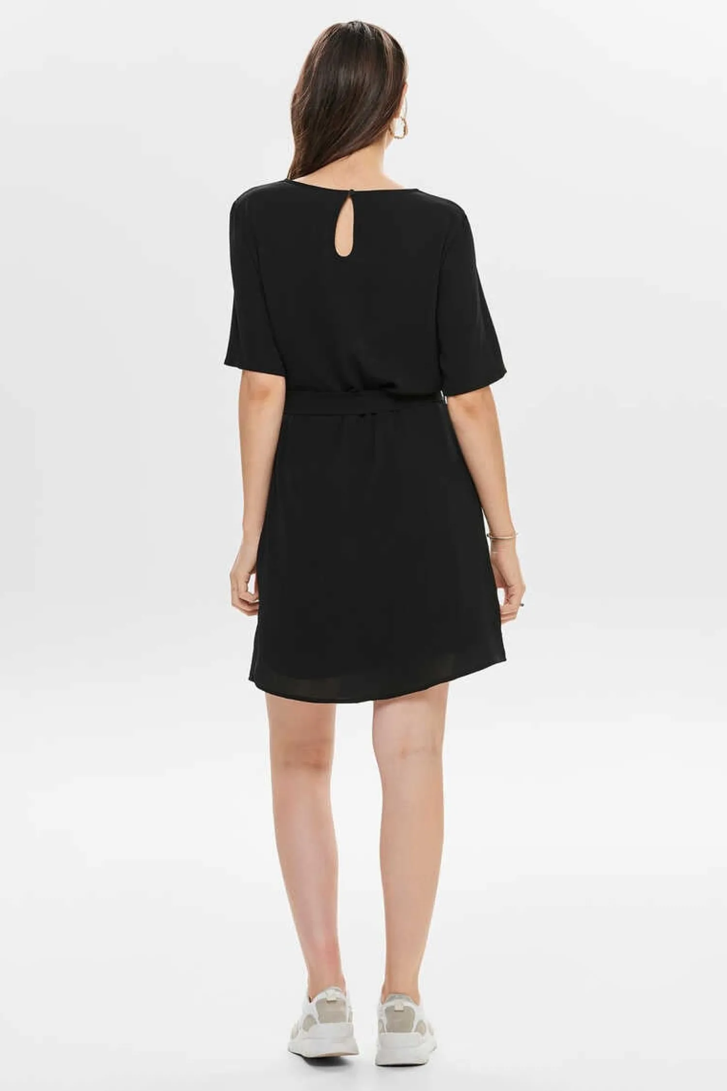 JDY Vestidos E Macacoes-Vestido Curto De Manga 2/4 E Decote Redondo