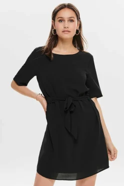 JDY Vestidos E Macacoes-Vestido Curto De Manga 2/4 E Decote Redondo