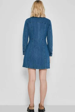 Noisy May Vestidos E Macacoes-Vestido Curto Denim