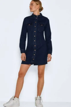Noisy May Vestidos E Macacoes-Vestido Curto Denim