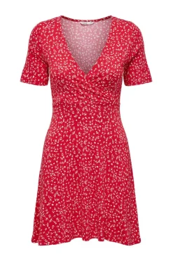 Only Vestidos E Macacoes-Vestido Curto Gola Em Bico