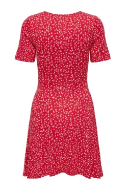 Only Vestidos E Macacoes-Vestido Curto Gola Em Bico