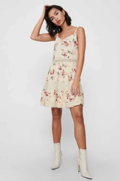 Only Vestidos E Macacoes-Vestido Curto Gola Em Bico