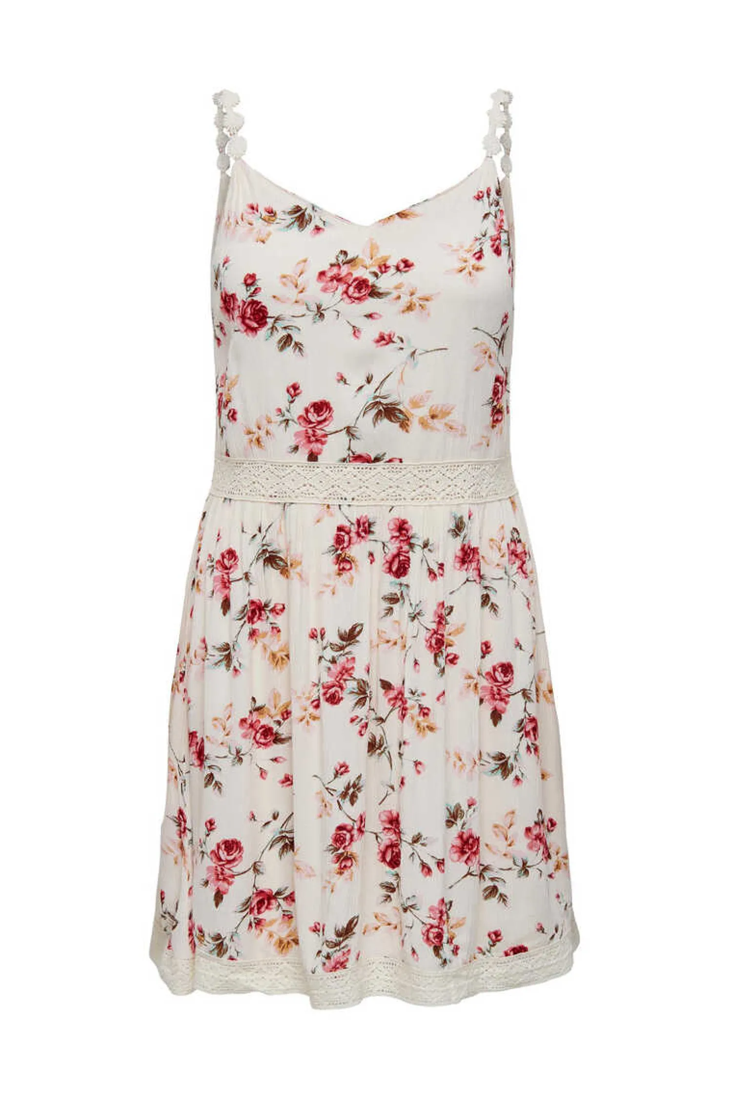 Only Vestidos E Macacoes-Vestido Curto Gola Em Bico