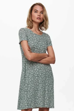 Only Vestidos E Macacoes-Vestido Curto Manga Curta