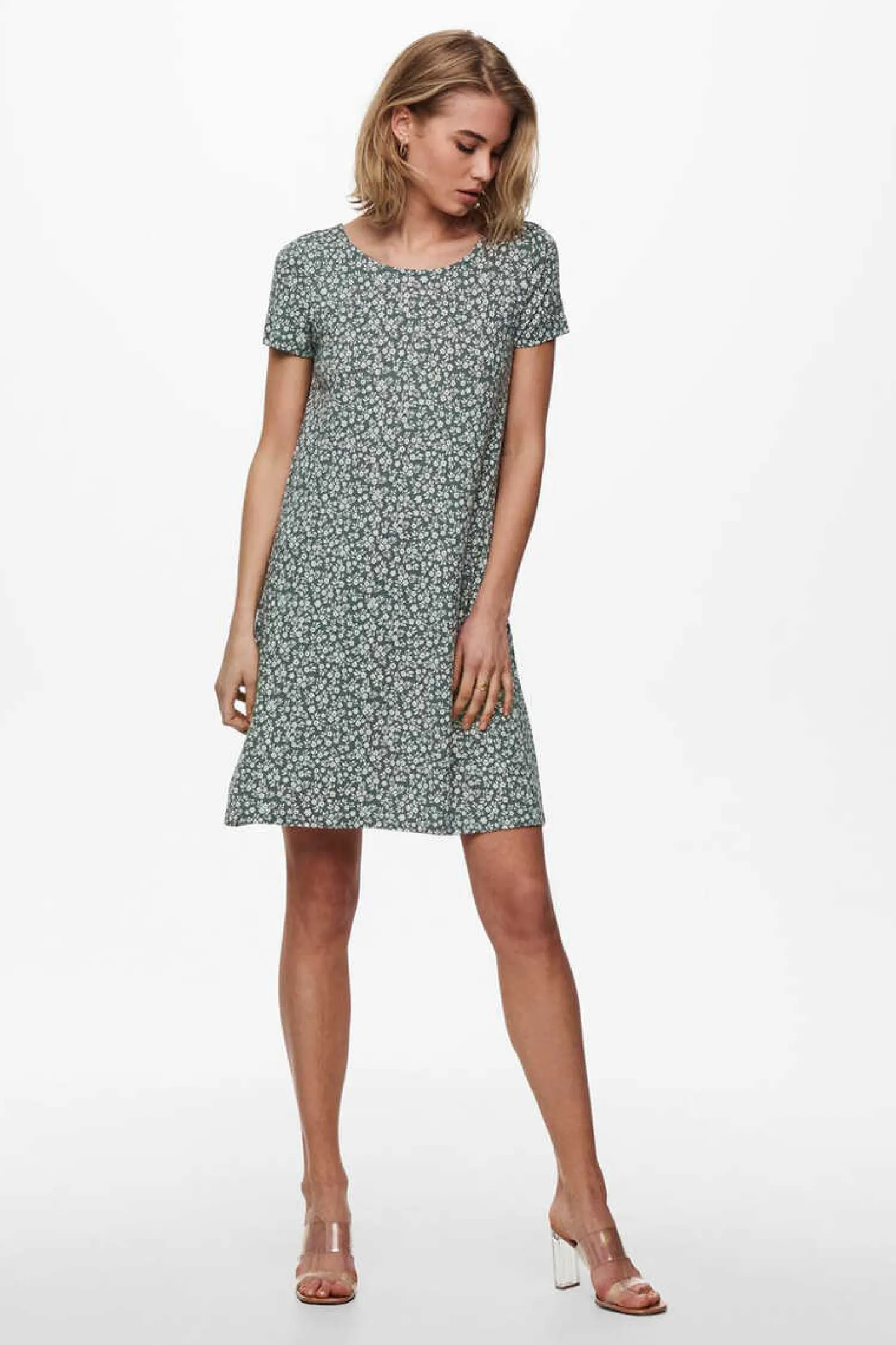 Only Vestidos E Macacoes-Vestido Curto Manga Curta