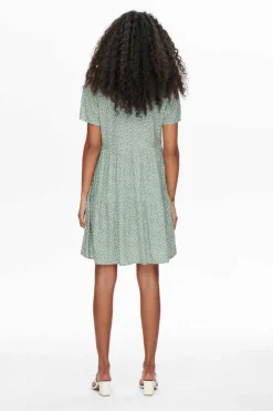 Only Vestidos E Macacoes-Vestido Curto Manga Curta