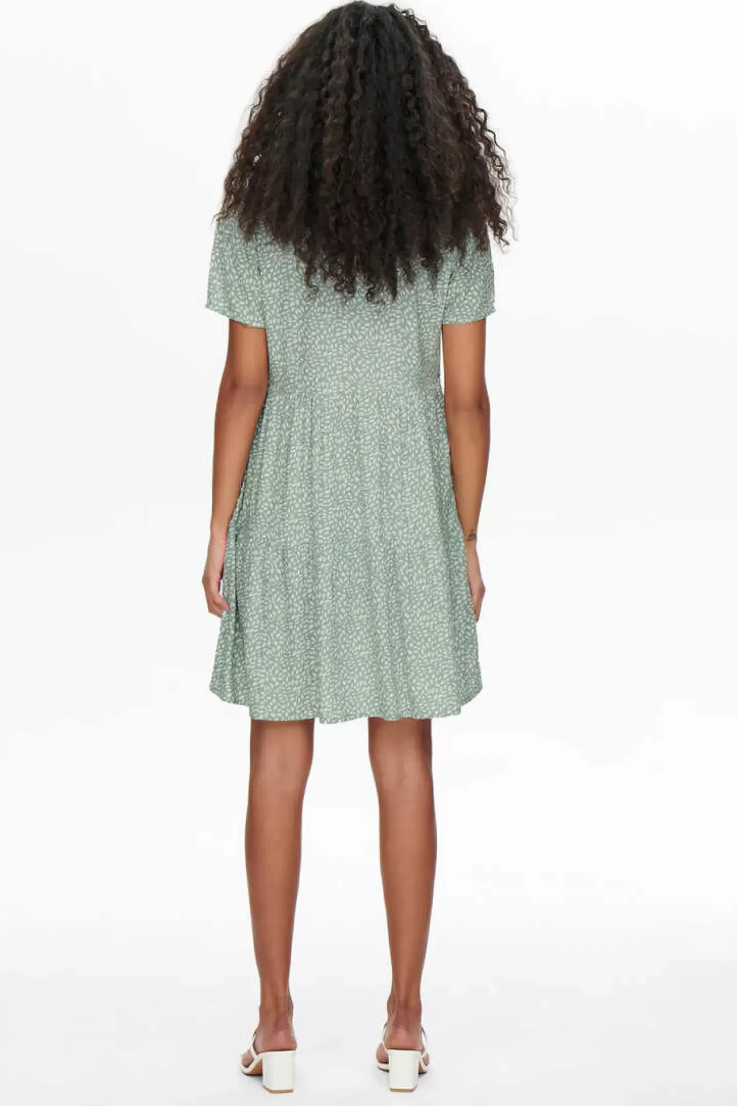 Only Vestidos E Macacoes-Vestido Curto Manga Curta