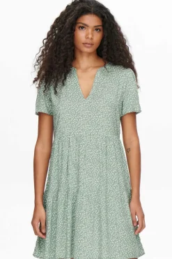 Only Vestidos E Macacoes-Vestido Curto Manga Curta