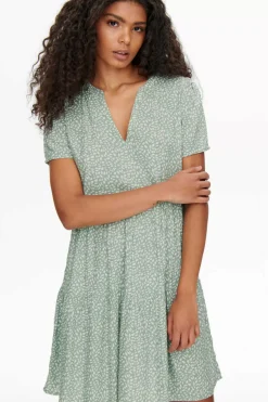 Only Vestidos E Macacoes-Vestido Curto Manga Curta