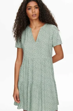 Only Vestidos E Macacoes-Vestido Curto Manga Curta