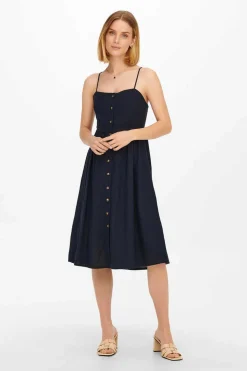 JDY Vestidos E Macacoes-Vestido De Linho Midi