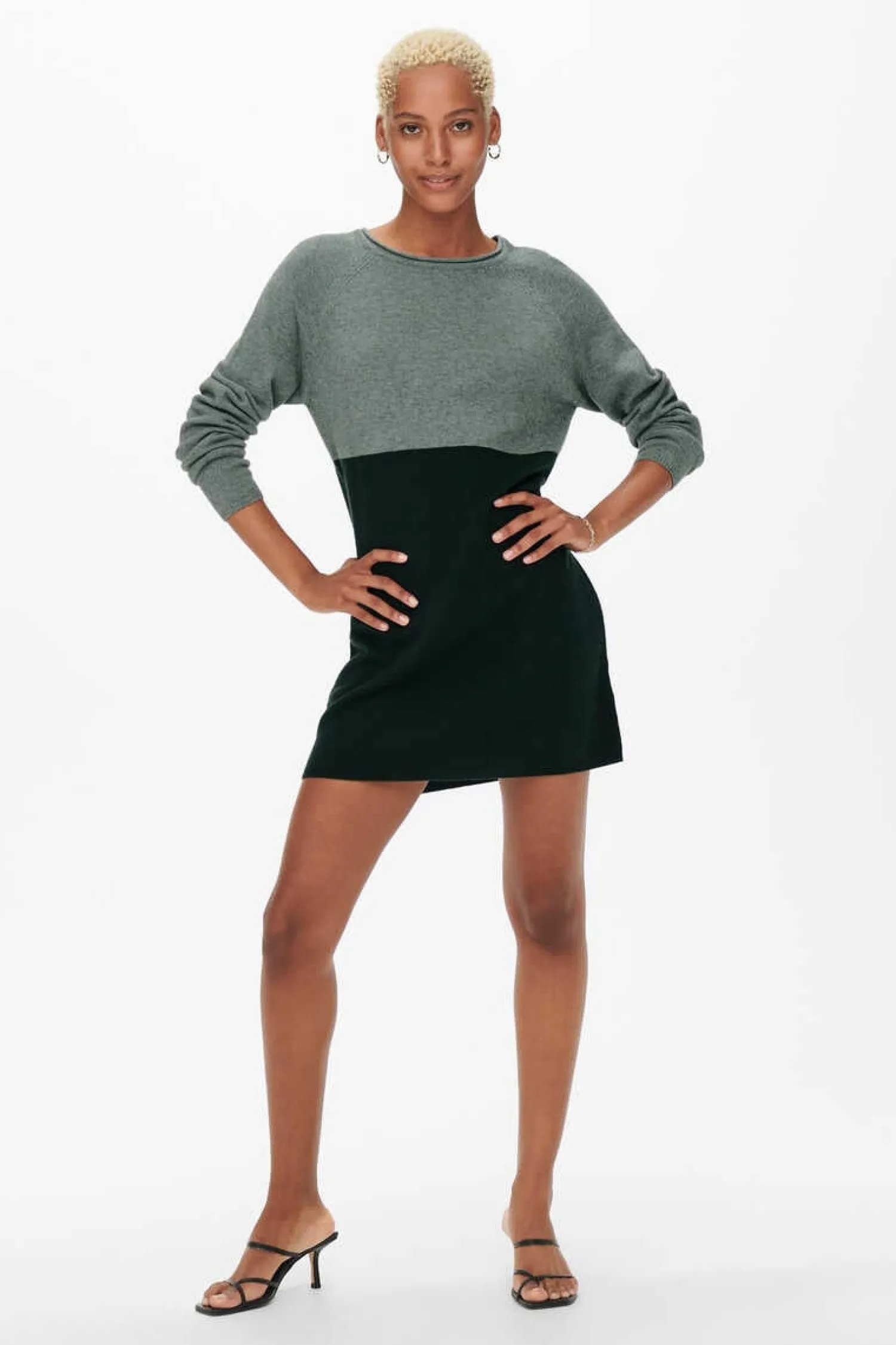 Only Vestidos E Macacoes-Vestido De Malha Cor Block