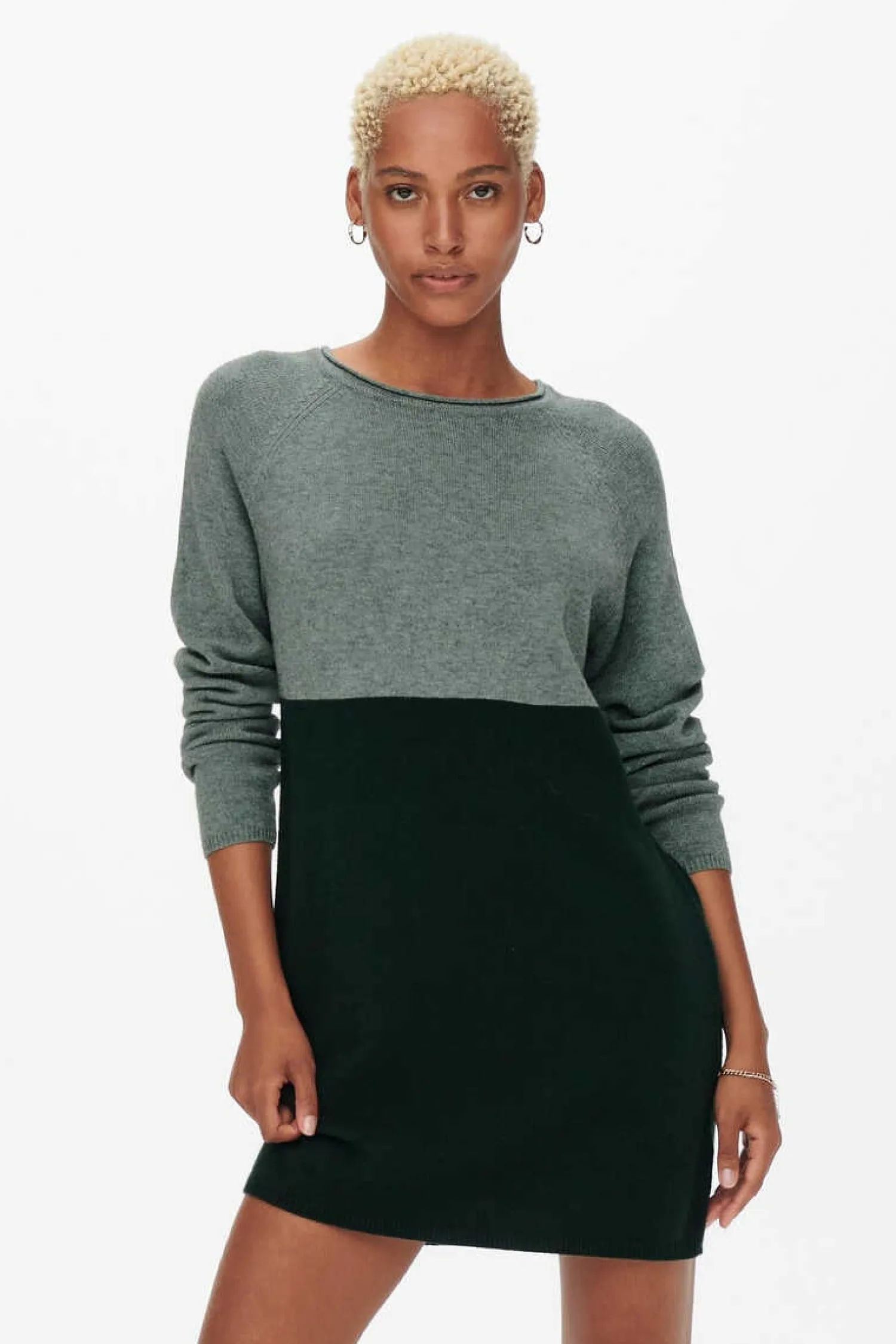 Only Vestidos E Macacoes-Vestido De Malha Cor Block