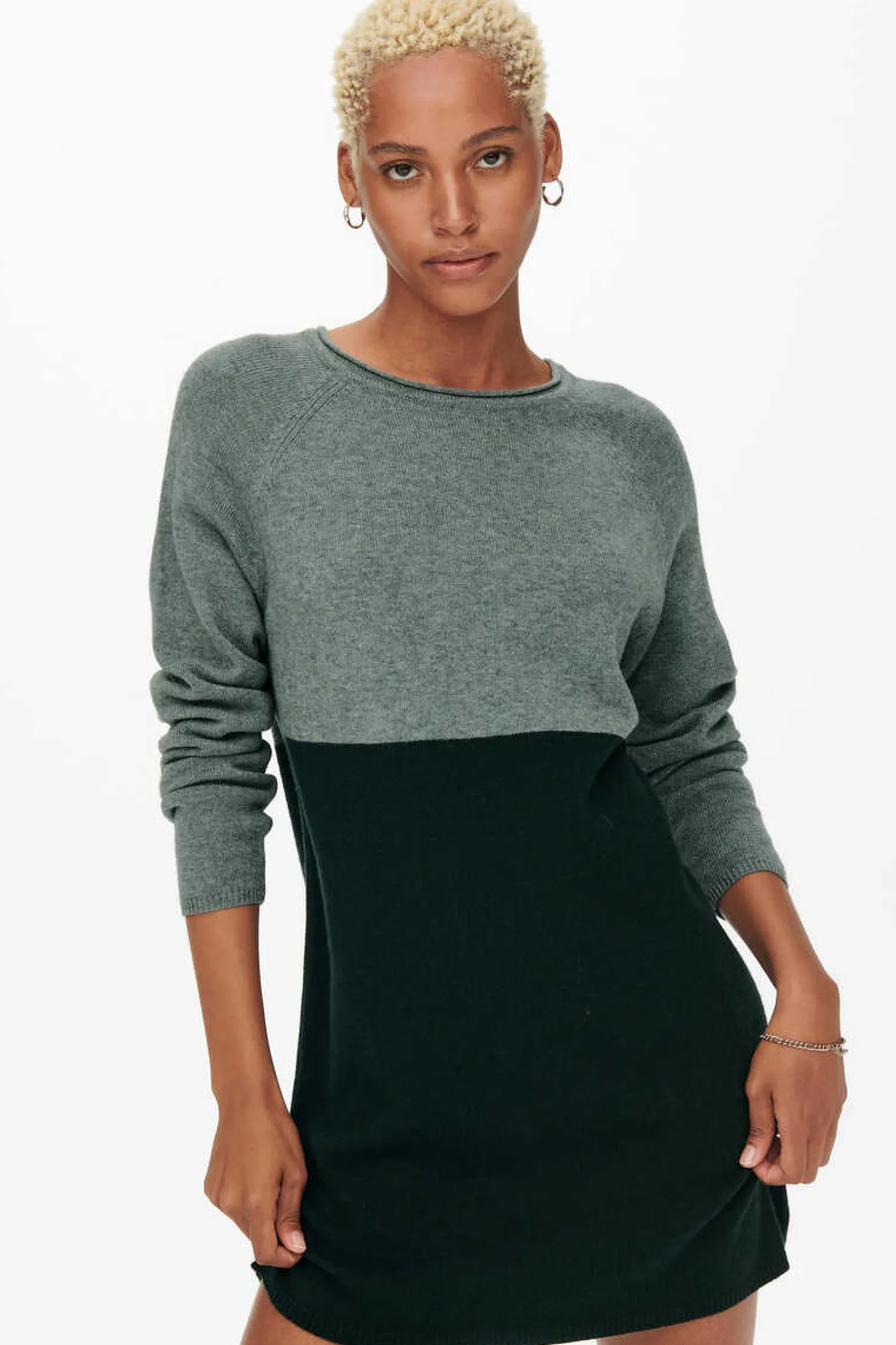 Only Vestidos E Macacoes-Vestido De Malha Cor Block