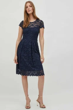 Vila Vestidos E Macacoes-Vestido De Renda Curto