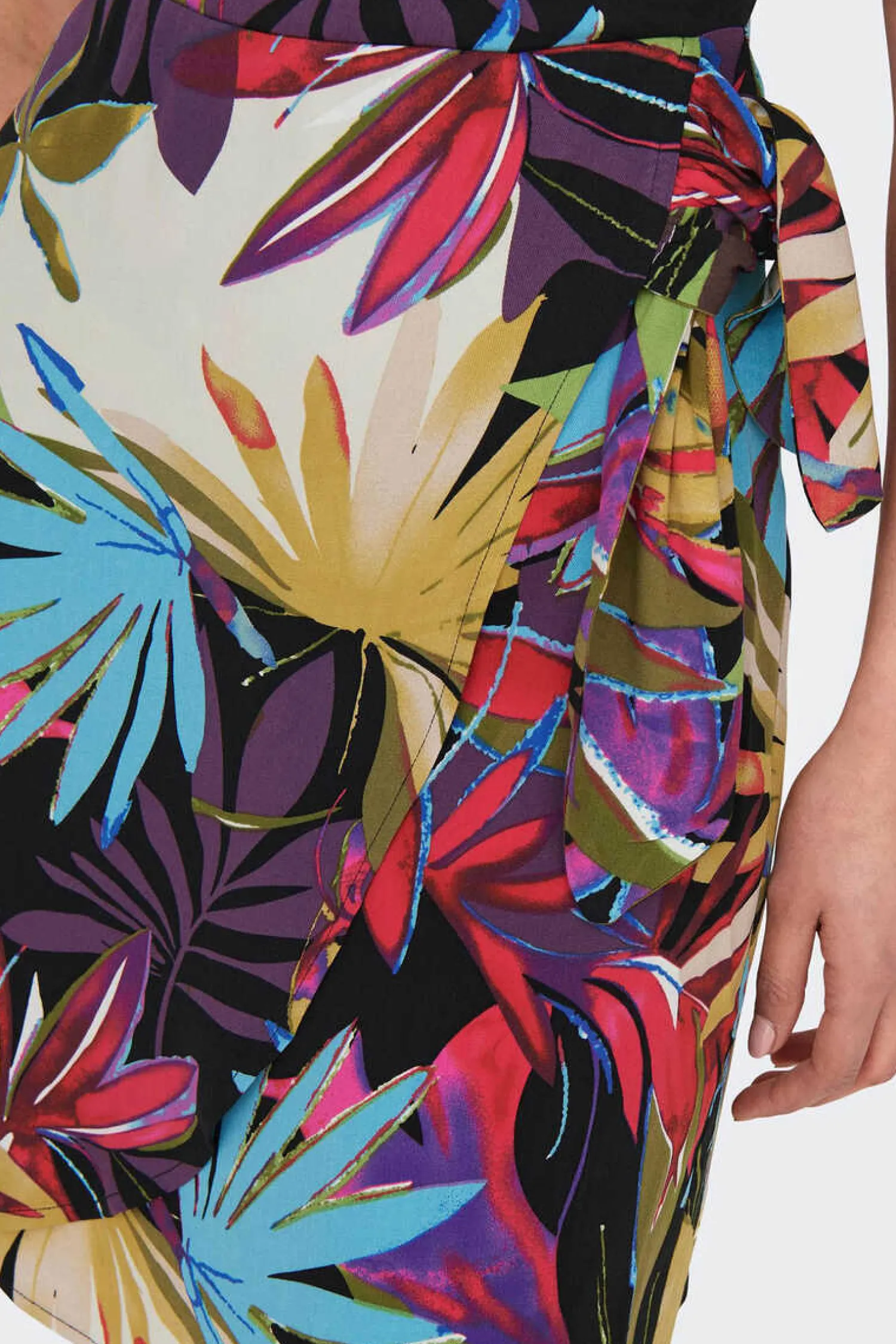 Only Vestidos E Macacoes-Vestido Detalhe Laco Com Linho