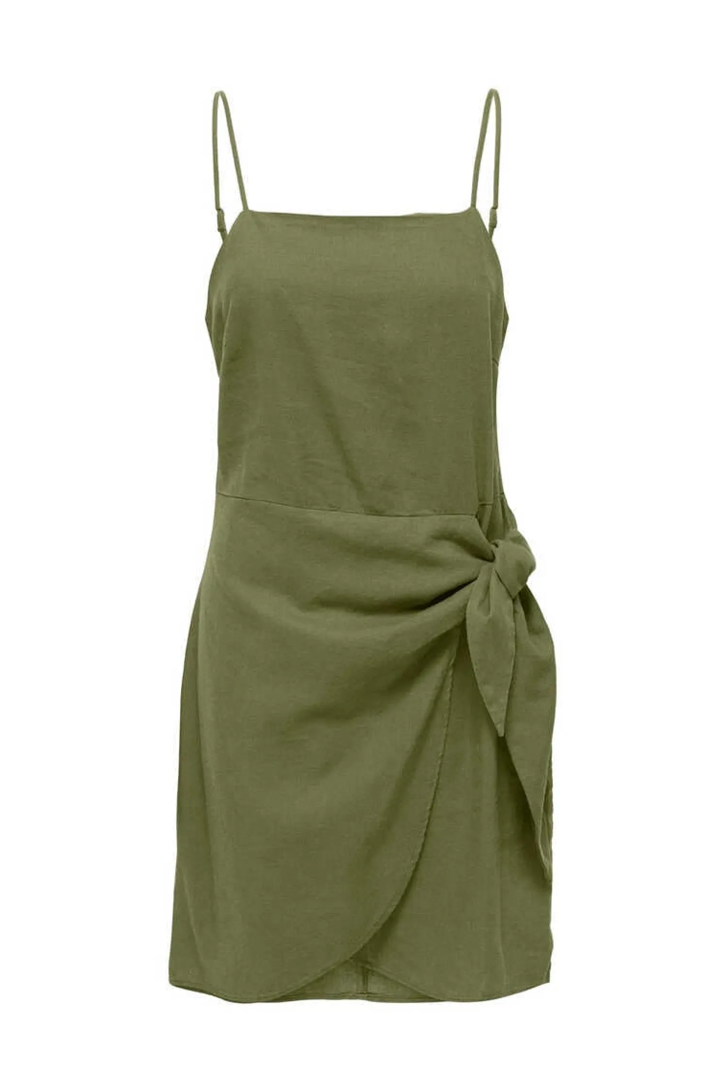 Only Vestidos E Macacoes-Vestido Detalhe Laco Com Linho