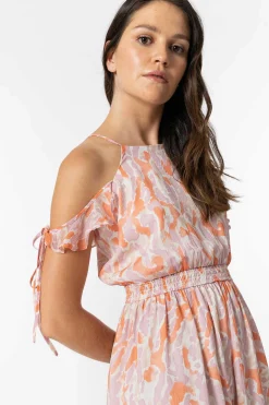 Tiffosi Vestidos E Macacoes-Vestido Estampado De Manga Cava