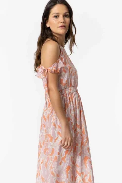 Tiffosi Vestidos E Macacoes-Vestido Estampado De Manga Cava