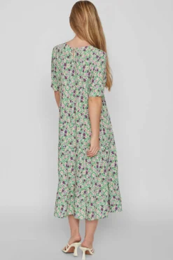 Vila Vestidos E Macacoes-Vestido Folgado Midi