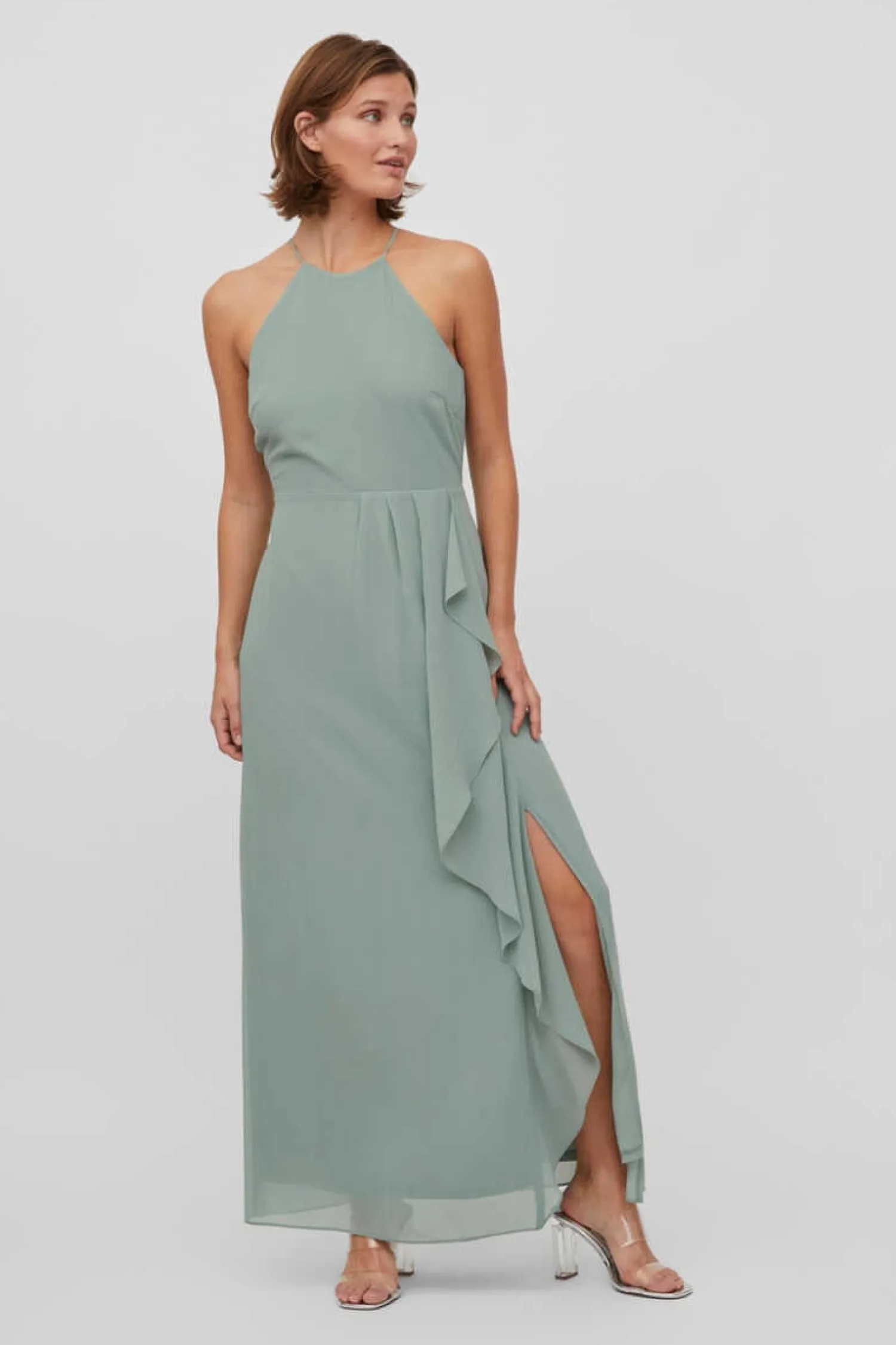 Vila Vestidos E Macacoes-Vestido Gola Halter