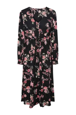 Pieces Vestidos E Macacoes-Vestido Midi Com Estampado Floral